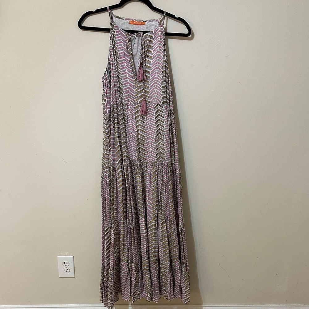 OLIPHANT long tiered tassel maxi dress